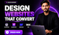 design website in wordpress, webflow, wix, shopify, framer best web designer
