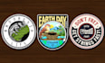 design clean badge, patch, round sticker, label, and logo