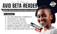 beta read sci fi novel, critique your manuscript and be honest book beta reader