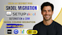 do skool community migration, teacheable, kajabi gokollab and thinkific to skool
