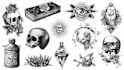 draw aesthetic old school tattoo design