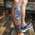 create a tattoo design for leg sleeve