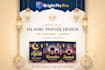 create islamic poster design eid, ramadan and jummah posters