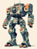 do anime style mecha robot illustrations