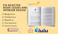 fix KDP rejected book, format manuscript, correct margin errors, resize document