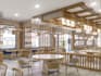 plan street cafe layout, japanese bar interior design, restaurants rendering