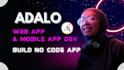 build no code web, mobile app using adalo web app saas mobile app