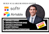 setup airtable database, airtable interface, automation CRM, and build softr
