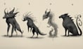 draw fantasy creatures and custom monster illustration