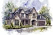 do an watercolor house portrait