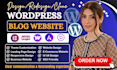 design or redesign wordpress websites and blog using elementor