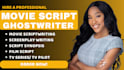 ghostwrite script movie script writing tv film script writer screenplay writer