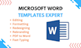 editable ms word template, document editing , business docs formatting, manuals