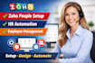 setup, design and configure zoho people HR system with automation