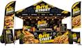 design a canopy tent, flag, roll up banner and table cover