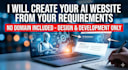 create a stunning ai landing page with source code included