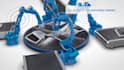 do 3d industrial animation factory robotic manufacturing line conveyor machinery