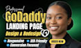 design landing page godaddy website redesign or ecommerce online website godaddy