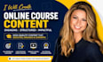 create online course content, course creation, and ebook writer