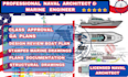 create class ready structural ship and boat drawing, hull design, hydrostatic