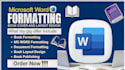 kindle upload, word design, ms word, word formatting