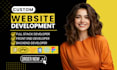 build custom website development as full stack web developer front end backend