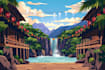 create vector illustration for landscapes and objects