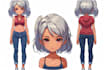 draw a cute anime chibi character