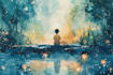 paint a beautiful watercolour illustration