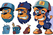 draw cartoon mascot and logo