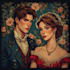 make romantic couple portrait illustration