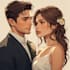 illustrate a romantic couple portrait