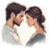 create your romantic couple portrait illustration