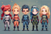 draw a cute full body chibi art for you