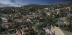 3d mountain hill,residential expansion,land development,terraced building render