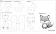 create plush toy sewing pattern tech pack design ych character reference sheet