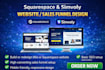 build squarespace  simvoly website design redesign  square simvoly funnel