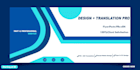 design professional  and translate english to french fast