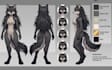 make vrchat avatar reference sheet, vtuber design, anime oc sheet, rigging ready