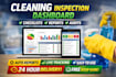 create excel dashboard for cleaning inspection checklist and reports