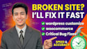 fix wordpress issues, fix wordpress error, wordpress bug fix, woocommerce fix