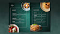 design a modern menu, a restaurant menu, a digital menu