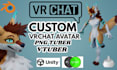 create vrchat avatar furry avatar 3d vtuber model