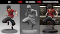 convert 2d to 3d model, image to 3d miniatures toys figurines  for 3d printing