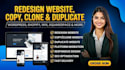 design redesign duplicate copy clone wix figma html website using elementor pro