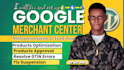 approve google adsense and fix merchant center misrepresentation, product feed