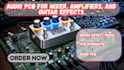 design audio pcb for amplifiers mixer guitar effect pedal pcb audio schematic
