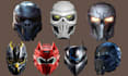 create printable 3d helmet,mask with clean topology