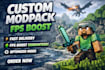 build and optimize a custom minecraft modpack for paper and spigot smp servers