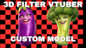 create custom 3d ar vtuber filter for snap camera and lens studio for streaming